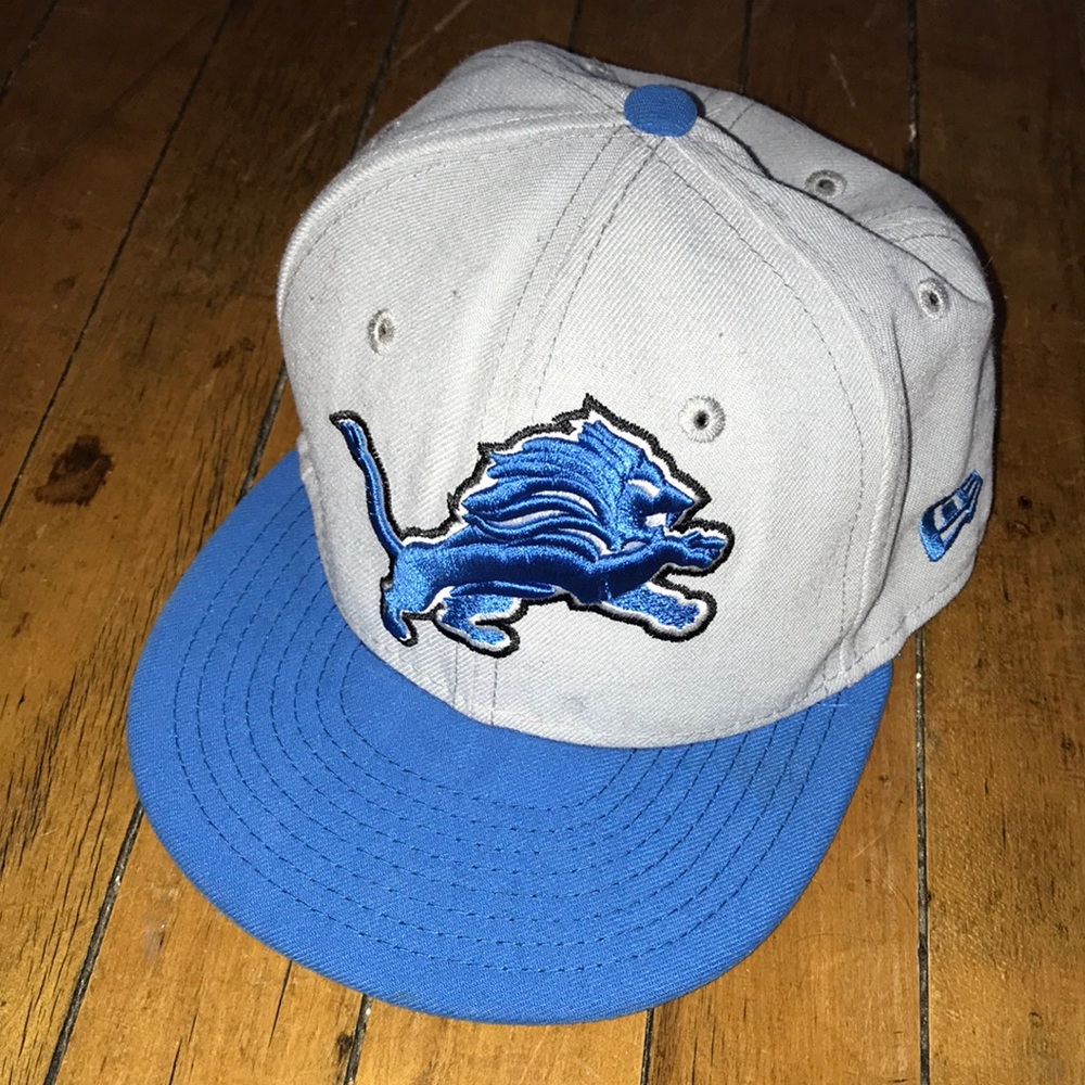 New Era Detroit Lions Gray and Light Blue Snapback Hat